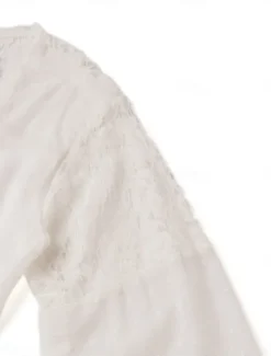 Women's Swimsuits Cover Up Swimsuit Lace Patchwork Vacation Beach Wear Solid Color V Neck Long Sleeve Bathing Suits