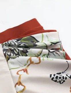 Women's Swimsuits One Piece 2 Piece Skirt Swimsuit Ruffle Backless Tummy Control High Waist Slim Vacation Beach Wear Floral Asymmetric Neck Sleeveless Bathing Suits