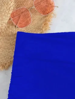 Women's Swimsuits Stretchy Boxer Shorts Swimsuit High Waist Vacation Beach Wear Solid Color Sleeveless Bathing Suits