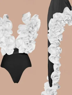 Women's Swimwear 2 Piece Monokini Swimsuit Backless Tummy Control High Waist Slim Vacation Beach Wear Solid Color Asymmetric Neck Sleeveless Bathing Suits