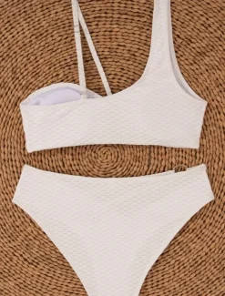 Women's Swimwear Bikini 2 Piece Cheeky Swimsuit Backless Cut Out Slim Vacation Beach Wear Solid Color Halter Neck Sleeveless Bathing Suits