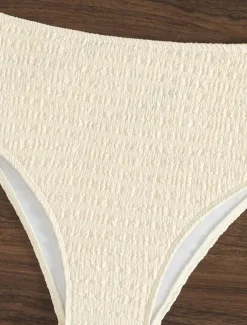 Women's Swimwear Bikini 2 Piece Briefs Swimsuit Backless Slim Vacation Beach Wear Solid Color V Neck Sleeveless Bathing Suits