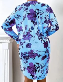 Women's Swimwear Bikini Three Piece Rash Guard Cheeky Swimsuit Backless Slim Vacation Beach Wear Floral Halter Neck Long Sleeve Bathing Suits