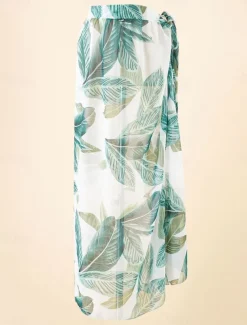 Women's Swimwear Cover Up Swim Dress Swimsuit Vacation Beach Wear Leopard Striped Long Sleeve Bathing Suits