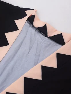 Women's Swimwear Cover Up Beach Dresses Swimsuit Vacation Beach Wear Geometric V Neck Long Sleeve