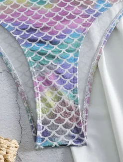 Women's Swimwear Monokini Swim Dress Swimsuit Backless Tummy Control High Waist Slim Vacation Beach Wear Ombre U Neck Sleeveless Bathing Suits