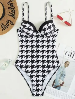 Women's Swimwear One Piece Monokini Swimsuit Backless Tummy Control High Waist Slim Vacation Beach Wear Graphic Halter Neck Sleeveless Bathing Suits