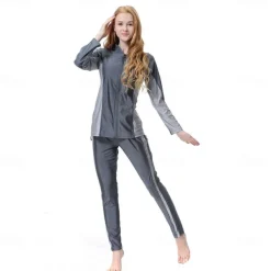 Women's Swimwear Swimsuits Religious Saudi Arabic Arabian Muslim Ramadan Adults Top Pants Headpiece