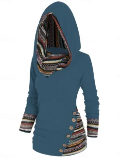 Women's T Shirt Fashion Modern Casual Long Sleeve Regular Tops Crew Neck Daily Weekend Wine Blue Green Gray Spring Fall