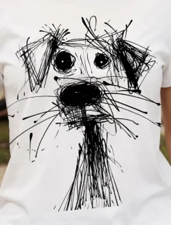 Women's T Shirt Graphic Animal Dog Vintage Stylish Classic Short Sleeve Crew Neck Round Neck Regular Tops Daily Weekend Print Black White Red Blue Purple Summer Spring