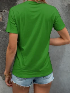 Women's T Shirt Graphic Animal Vintage Stylish Classic Short Sleeve V Neck Regular Tops Daily Print Black White Red Blue Purple Summer Spring