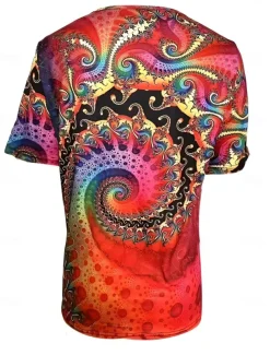 Women's T Shirt Ombre Bohemia Fashion Hawaiian Long Sleeve V Neck Regular Tops Daily Sports Going out Print Red Summer Spring