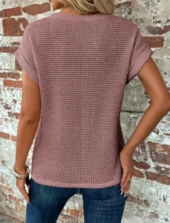 Women's T Shirt Plain Fashion Stylish Classic Short Sleeve Crew Neck Regular Tops Daily Weekend Black White Wine Purple Green Summer