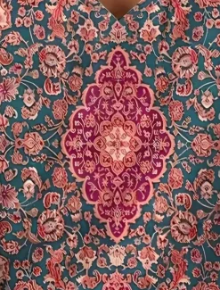 Women's T Shirt V Neck Long Sleeve Tunic Floral Vintage Elegant Vintage Regular Tops Daily Print Red Spring Fall