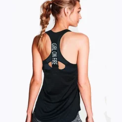 Women's Tank Top Quick Dry Comfortable Breathable Open Back Sleeveless Sports Solid Color Top For Gym Workout Fitness Yoga Activewear
