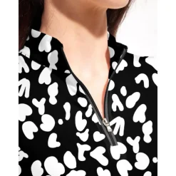 Women's Tennis Dress Golf Dress Black Short Sleeve Dress Ladies Golf Attire Clothes Outfits Wear Apparel