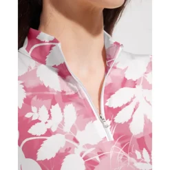 Women's Tennis Dress Golf Dress Pink Short Sleeve Dress Floral Ladies Golf Attire Clothes Outfits Wear Apparel