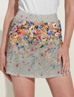 Women's Tennis Skirts Golf Skirts 16inch Pickleball Grey Bottoms Floral Ladies Golf Attire Clothes Outfits Wear Apparel