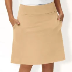 Women's Tennis Skirts Golf Skirts 19inch Pickleball Khaki Tennis Clothing Golf Apparel Ladies Golf Attire Clothes Outfits Wear Apparel