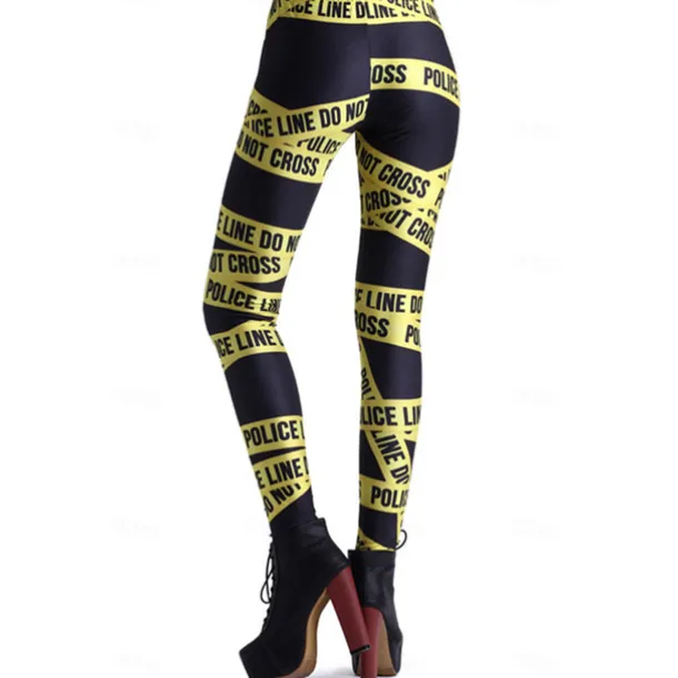 Women's Tights Leggings Black / White Green Blue Mid Waist Casual / Sporty Athleisure Weekend Yoga Print Stretchy Ankle-Length Comfort Galaxy One-Size / Skinny