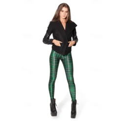 Women's Tights Leggings Black / White Green Blue Mid Waist Casual / Sporty Athleisure Weekend Yoga Print Stretchy Ankle-Length Comfort Galaxy One-Size / Skinny