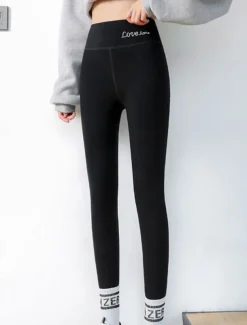 Women's Tights Leggings Plain High Waist Ankle-Length Nude