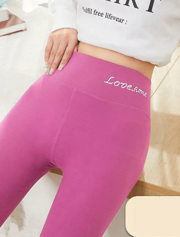 Women's Tights Leggings Plain High Waist Ankle-Length Nude