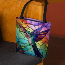 Women's Tote Shoulder Bag Canvas Tote Bag Polyester Shopping Daily Holiday Print Large Capacity Foldable Lightweight Bird Blue Purple Green