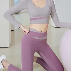 Women's Tracksuit Activewear Set 2 Piece Casual Long Sleeve High Waist Breathable Soft Fitness Gym Workout Running Sportswear Activewear Solid Colored Black Light Green Blue