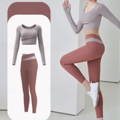 Women's Tracksuit Activewear Set 2 Piece Casual Long Sleeve High Waist Breathable Soft Fitness Gym Workout Running Sportswear Activewear Solid Colored Black Light Green Blue