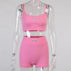 Women's Tracksuit Activewear Set Workout Sets 2 Piece Cropped Solid Color Shorts Sports Bra Black White Spandex Yoga Fitness Gym Workout Tummy Control Butt Lift Breathable Sport Activewear Stretchy