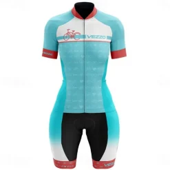 Women's Triathlon Tri Suit Short Sleeve Triathlon Pink+White Blue + Red + Black Black Graphic Bike Lycra Sports Graphic Clothing Apparel