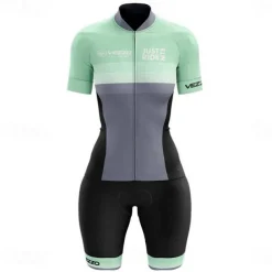 Women's Triathlon Tri Suit Short Sleeve Triathlon Pink+White Blue + Red + Black Black Graphic Bike Lycra Sports Graphic Clothing Apparel