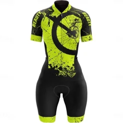 Women's Triathlon Tri Suit Short Sleeve Triathlon Pink+White Blue + Red + Black Black Graphic Bike Lycra Sports Graphic Clothing Apparel