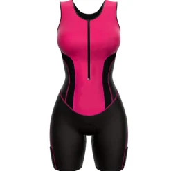 Women's Triathlon Tri Suit Sleeveless Mountain Bike MTB Road Bike Cycling Forest Green Black Pink Bike UV Resistant Breathable Quick Dry Spandex Sports Solid Color Patterned Geometic Clothing Apparel