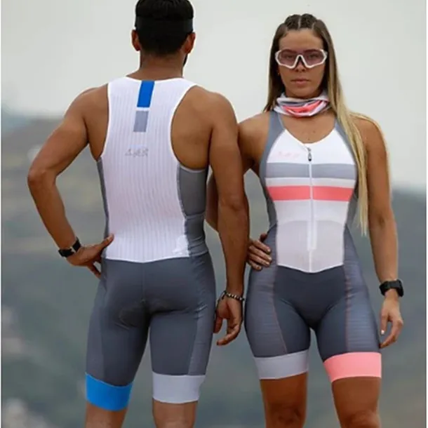 Women's Triathlon Tri Suit Sleeveless Mountain Bike MTB Road Bike Cycling White Black Red Patchwork Bike Clothing Suit Breathable Quick Dry Back Pocket Sweat wicking Spandex Sports Patchwork