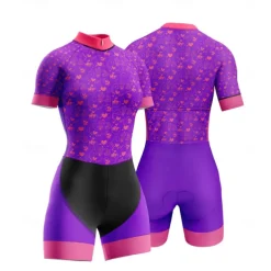 Women's Triathlon Tri Suit Short Sleeve Triathlon Silver Dark Grey Forest Green Graphic Bike Lycra Sports Graphic Clothing Apparel