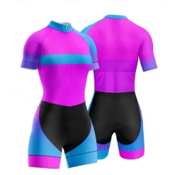 Women's Triathlon Tri Suit Short Sleeve Triathlon Silver Dark Grey Forest Green Graphic Bike Lycra Sports Graphic Clothing Apparel