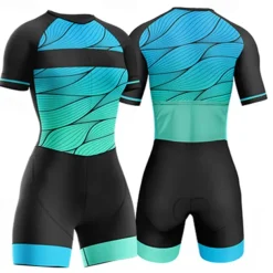 Women's Triathlon Tri Suit Short Sleeve Triathlon Silver Dark Grey Forest Green Graphic Bike Lycra Sports Graphic Clothing Apparel