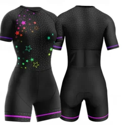 Women's Triathlon Tri Suit Short Sleeve Triathlon Silver Dark Grey Forest Green Graphic Bike Lycra Sports Graphic Clothing Apparel