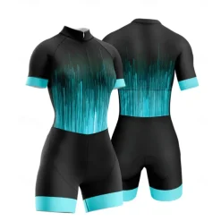 Women's Triathlon Tri Suit Short Sleeve Triathlon Silver Dark Grey Forest Green Graphic Bike Lycra Sports Graphic Clothing Apparel