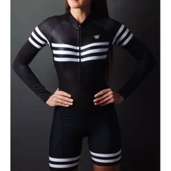 Women's Triathlon Tri Suit Long Sleeve Mountain Bike MTB Road Bike Cycling Violet Pink+White Camouflage Blue Bike Breathable Quick Dry Sports Clothing Apparel