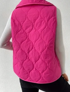 Women's Tunic Elegant Daily Sleeveless Sleeveless V Neck Shirt Collar New Year Rose Pink Spring Fall Winter