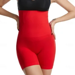 Women's Underwear Shorts Scrunch Butt Shorts Shapewear Fashion Casual Comfort Short High Waist Plain Tummy Control Butt Lift Comfort High Elasticity Home Daily Gym Black Red Brown Apricot Skinny