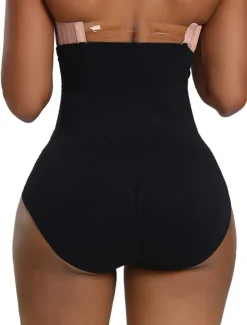 Women's Underwear Shorts Shapewear Fashion Shapewear Corsets Short High Waist Plain Tummy Control Butt Lift Comfort High Elasticity Casual Daily skin Black (BLACK) Slim