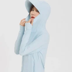 Women's UPF 50+ UV Sun Protection Zip Up Hoodie Long Sleeve Fishing Running Hiking Jacket Summer Outdoor Ventilation Ultraviolet Resistant Front Zipper Stretchy Jacket Climbing Beach Camping Caving