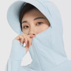 Women's UPF 50+ UV Sun Protection Zip Up Hoodie Long Sleeve Fishing Running Hiking Jacket Summer Outdoor Ventilation Ultraviolet Resistant Front Zipper Stretchy Jacket Climbing Beach Camping Caving