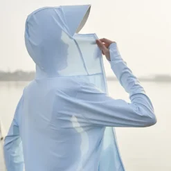 Women's UPF 50+ UV Sun Protection Zip Up Hoodie Long Sleeve Fishing Running Hiking Jacket Summer Outdoor Ventilation Ultraviolet Resistant Front Zipper Stretchy Jacket Climbing Beach Camping Caving