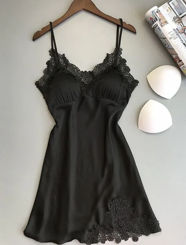 Women's Valentine Leopard Night Dress Sexy Lingerie Chemises Negligees Dress Pure Color Lovers Hot Comfort Home Bed Breathable Straps Sleeveless Backless Summer Spring Home Outfits Date Night Outfit