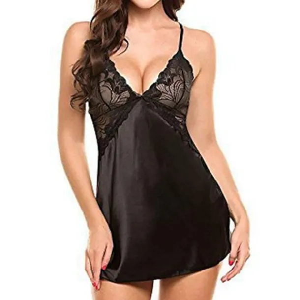 Women's Valentine Night Dress Sexy Lingerie Lace Babydoll Slips Nightwear Home Solid Colored Soft Sweet Light Blue Pink Strap Winter Home Outfits Date Night Outfit